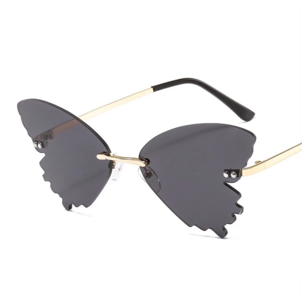 Black/gold butterfly sunglasses